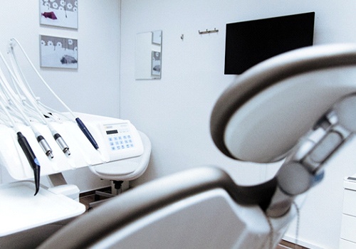 Empty dental chair at emergency dentist in Kerrville