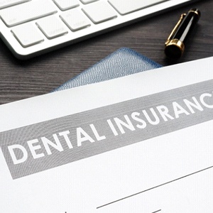 Dental insurance form on desk