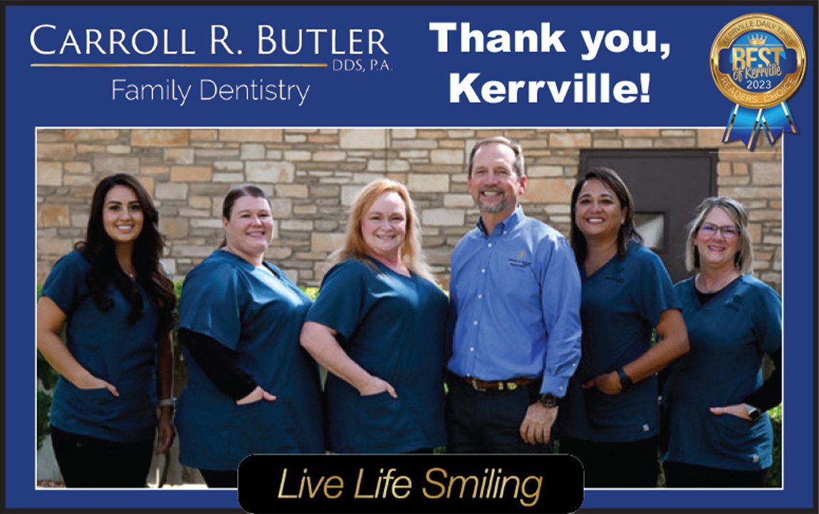 The Kerrville, Texas dental team at Carroll R. Butler, DDS Family Dentistry