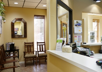 Dental office reception desk